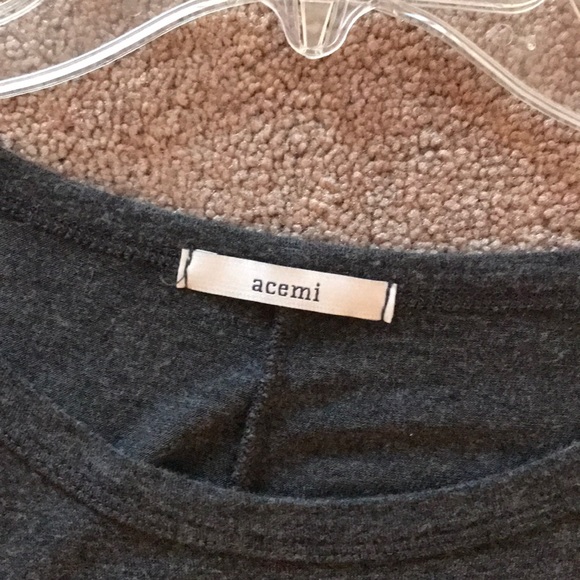 Long Gray Short Sleeve Top - Picture 2 of 2